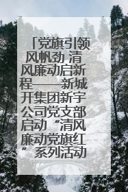 党旗引领风帆劲 清风廉动启新程——新城开集团新宇公司党支部启动“清风廉动党旗红”系列活动