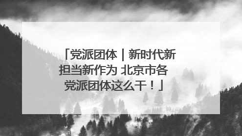 党派团体｜新时代新担当新作为 北京市各党派团体这么干！