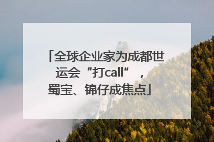 全球企业家为成都世运会“打call”，蜀宝、锦仔成焦点