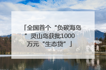 全国首个“负碳海岛”灵山岛获批1000万元“生态贷”