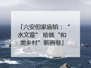 六安但家庙镇：“水文章” 绘就“和美乡村”新画卷