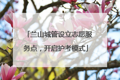 兰山城管设立志愿服务点，开启护考模式