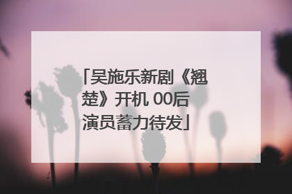 吴施乐新剧《翘楚》开机 00后演员蓄力待发