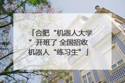 合肥“机器人大学”开班了 全国招收机器人“练习生”