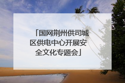 国网荆州供司城区供电中心开展安全文化专题会