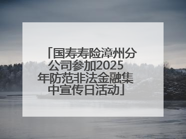 国寿寿险漳州分公司参加2025年防范非法金融集中宣传日活动