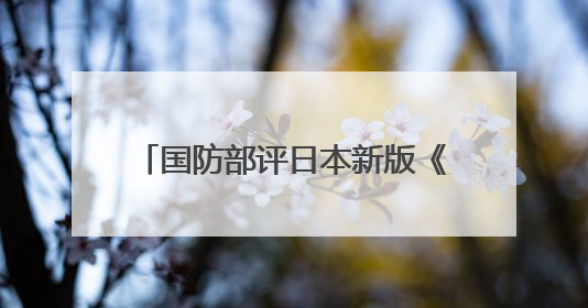 国防部评日本新版《防卫白皮书》草案