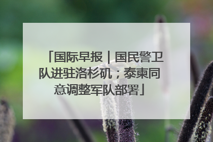 国际早报｜国民警卫队进驻洛杉矶；泰柬同意调整军队部署