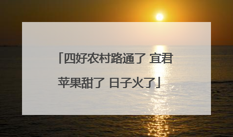 四好农村路通了 宜君苹果甜了 日子火了