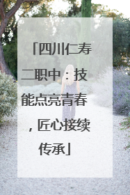 四川仁寿二职中：技能点亮青春，匠心接续传承