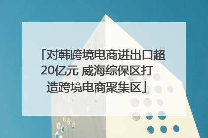 对韩跨境电商进出口超20亿元 威海综保区打造跨境电商聚集区