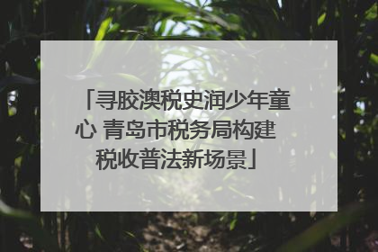 寻胶澳税史润少年童心 青岛市税务局构建税收普法新场景