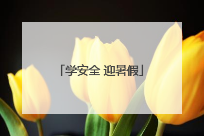 学安全 迎暑假