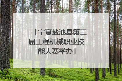 宁夏盐池县第三届工程机械职业技能大赛举办