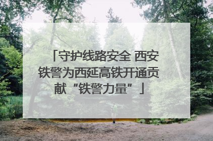守护线路安全 西安铁警为西延高铁开通贡献“铁警力量”