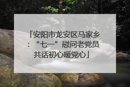 安阳市龙安区马家乡：“七一”慰问老党员 共话初心暖党心