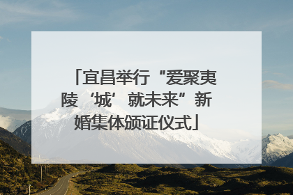 宜昌举行“爱聚夷陵‘城’就未来”新婚集体颁证仪式