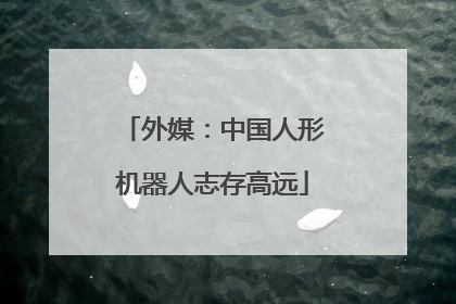 外媒：中国人形机器人志存高远