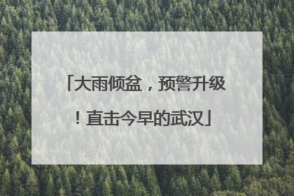 大雨倾盆，预警升级！直击今早的武汉