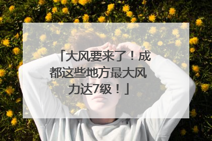 大风要来了！成都这些地方最大风力达7级！