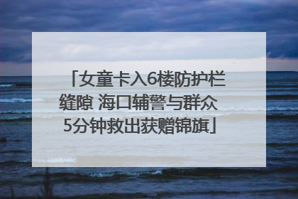女童卡入6楼防护栏缝隙 海口辅警与群众5分钟救出获赠锦旗