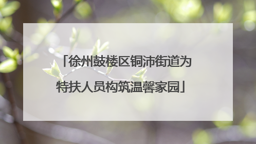 徐州鼓楼区铜沛街道为特扶人员构筑温馨家园