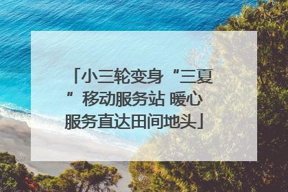 小三轮变身“三夏”移动服务站 暖心服务直达田间地头