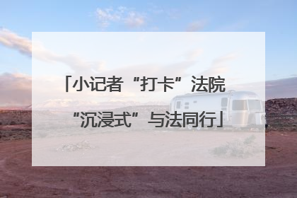 小记者“打卡”法院 “沉浸式”与法同行