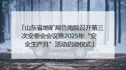 山东省地矿局鲁南院召开第三次安委会会议暨2025年“安全生产月”活动启动仪式