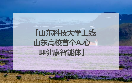 山东科技大学上线山东高校首个AI心理健康智能体
