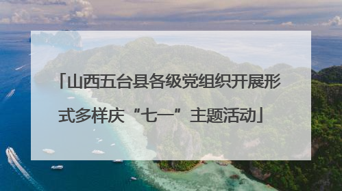 山西五台县各级党组织开展形式多样庆“七一”主题活动