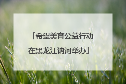 希望美育公益行动在黑龙江讷河举办