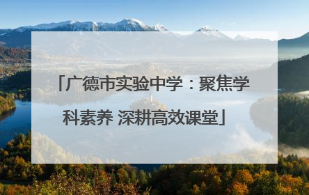广德市实验中学：聚焦学科素养 深耕高效课堂