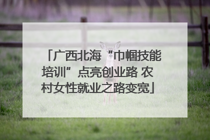 广西北海“巾帼技能培训”点亮创业路 农村女性就业之路变宽