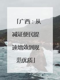 广西：从减证便民提速增效到规范优质