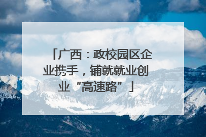 广西：政校园区企业携手，铺就就业创业“高速路”