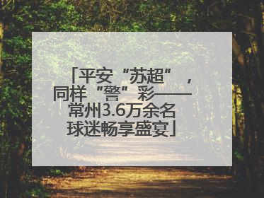 平安“苏超”，同样“警”彩——常州3.6万余名球迷畅享盛宴