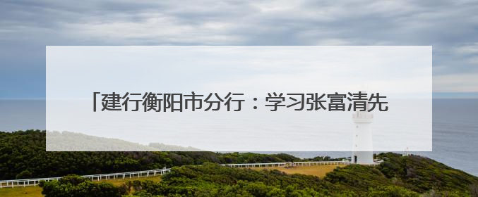 建行衡阳市分行：学习张富清先进事迹 书写金融为民美好篇章