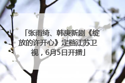 张雨绮、韩庚新剧《绽放的许开心》定档江苏卫视，6月5日开播