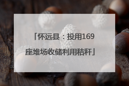 怀远县：投用169座堆场收储利用秸秆