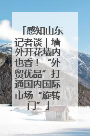 感知山东记者谈｜墙外开花墙内也香！“外贸优品”打通国内国际市场“旋转门”