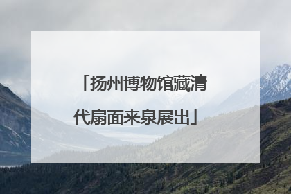 扬州博物馆藏清代扇面来泉展出