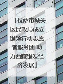 拉萨市城关区民政局成立银领行动志愿者服务团 助力西藏银发经济发展