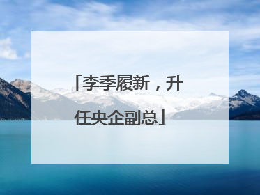 李季履新，升任央企副总