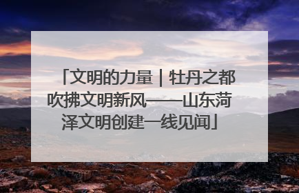 文明的力量｜牡丹之都吹拂文明新风——山东菏泽文明创建一线见闻