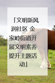 文明新风润社区 金家岭街道开展文明素养提升主题活动