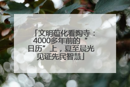 文明蕴化看陶寺：4000多年前的“日历”上，夏至晨光见证先民智慧