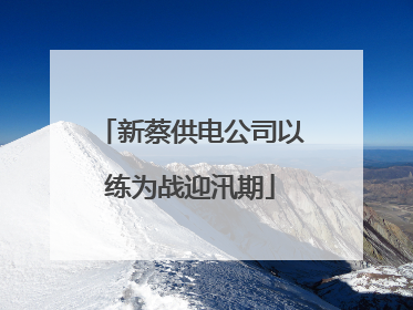 新蔡供电公司以练为战迎汛期