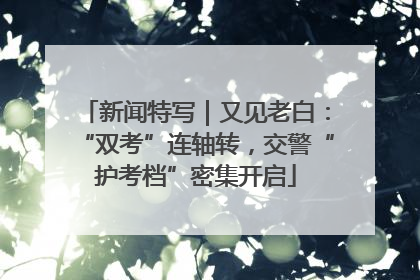新闻特写｜又见老白：“双考”连轴转，交警“护考档”密集开启