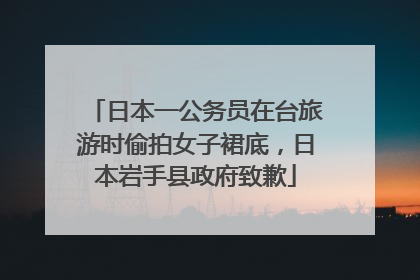日本一公务员在台旅游时偷拍女子裙底，日本岩手县政府致歉